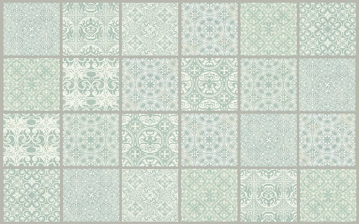 Queence | Küchen Spritzschutz „Fliesenmuster“ 80x50 cm | Küchenrückwand | Alu-DiBond | Fliesenschutz | Paneele | Küchenfliesen | Rückwand