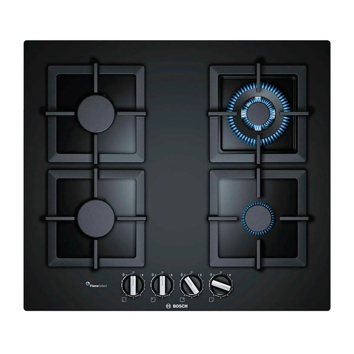 Bosch - Table de cuisson à gaz en verre trempé pph6 a6b20 Finition Noir - 60 cm