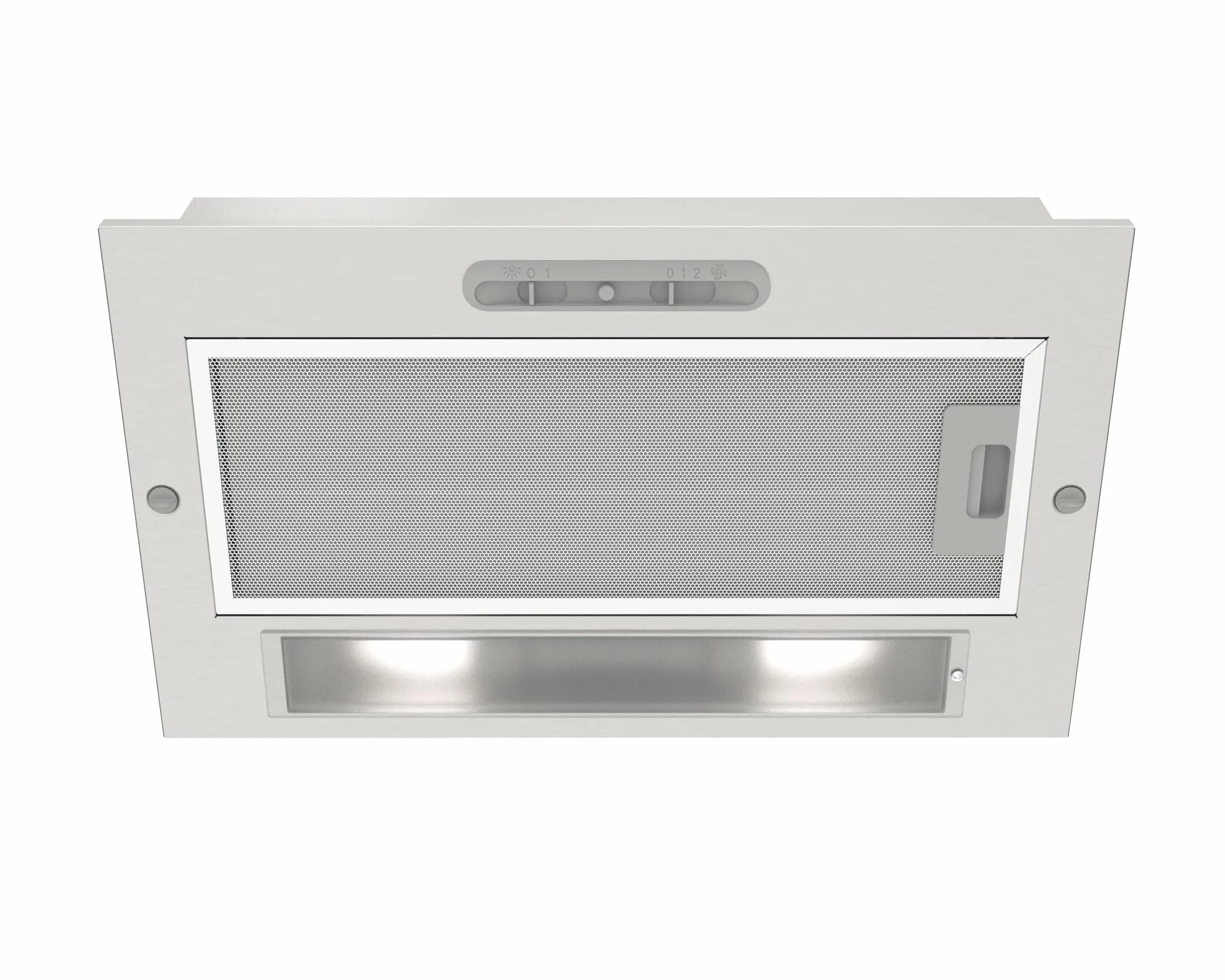 CATA G 45 X Dunstabzugshaube Schiebepanel 2 Absaugstufen E14 LEDBeleuchtung Extra Geräuscharmer Motor Ausführung in Edelstahl Energieklasse E 56 cm