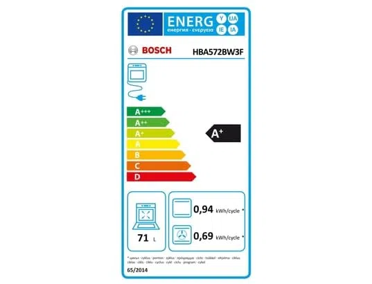 Bosch HBA572BW3F Serie 4 Einbau-Backofen, Pyrolyse, AirFry