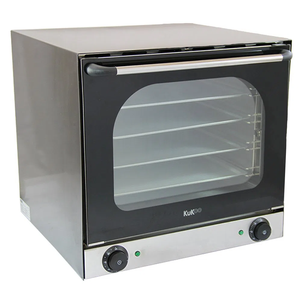 KuKoo 60cm Elektro Konvektionsofen Heißluftofen Backofen Ofen mit Heißluftfunktion und Innenbeleuchtung 59.5cm (l) x 57cm (h) x 59.5cm (b)