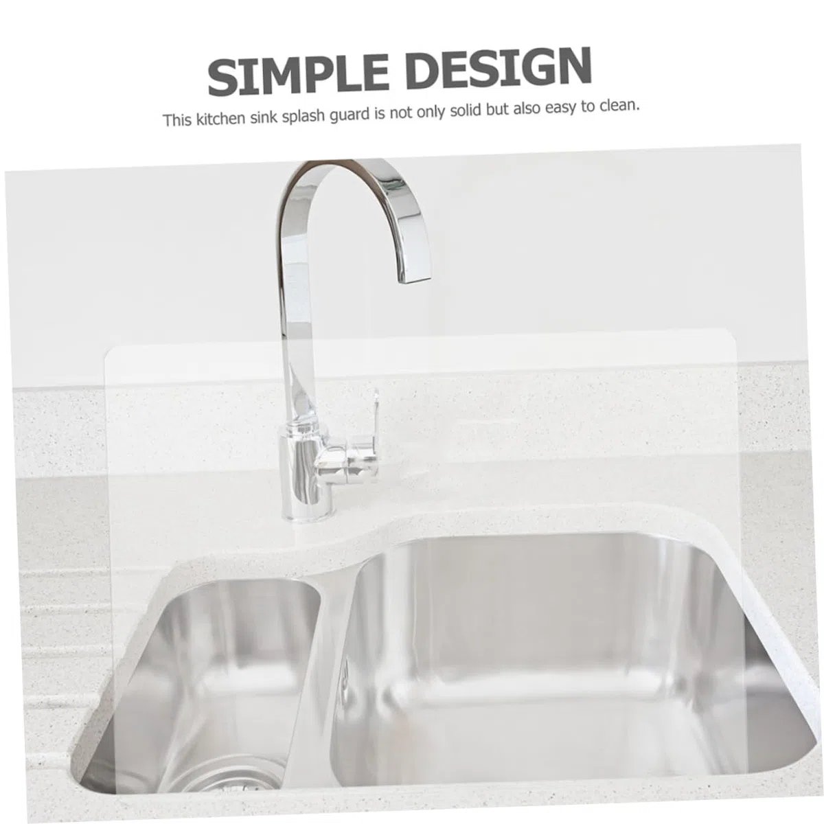ABOOFAN Acryl Spritzschutz für Küchenspülen Splash Guard Kitchen Wasserabweisend Bruchsicher Glatte Kanten mit Klebeband für Küche und Bad
