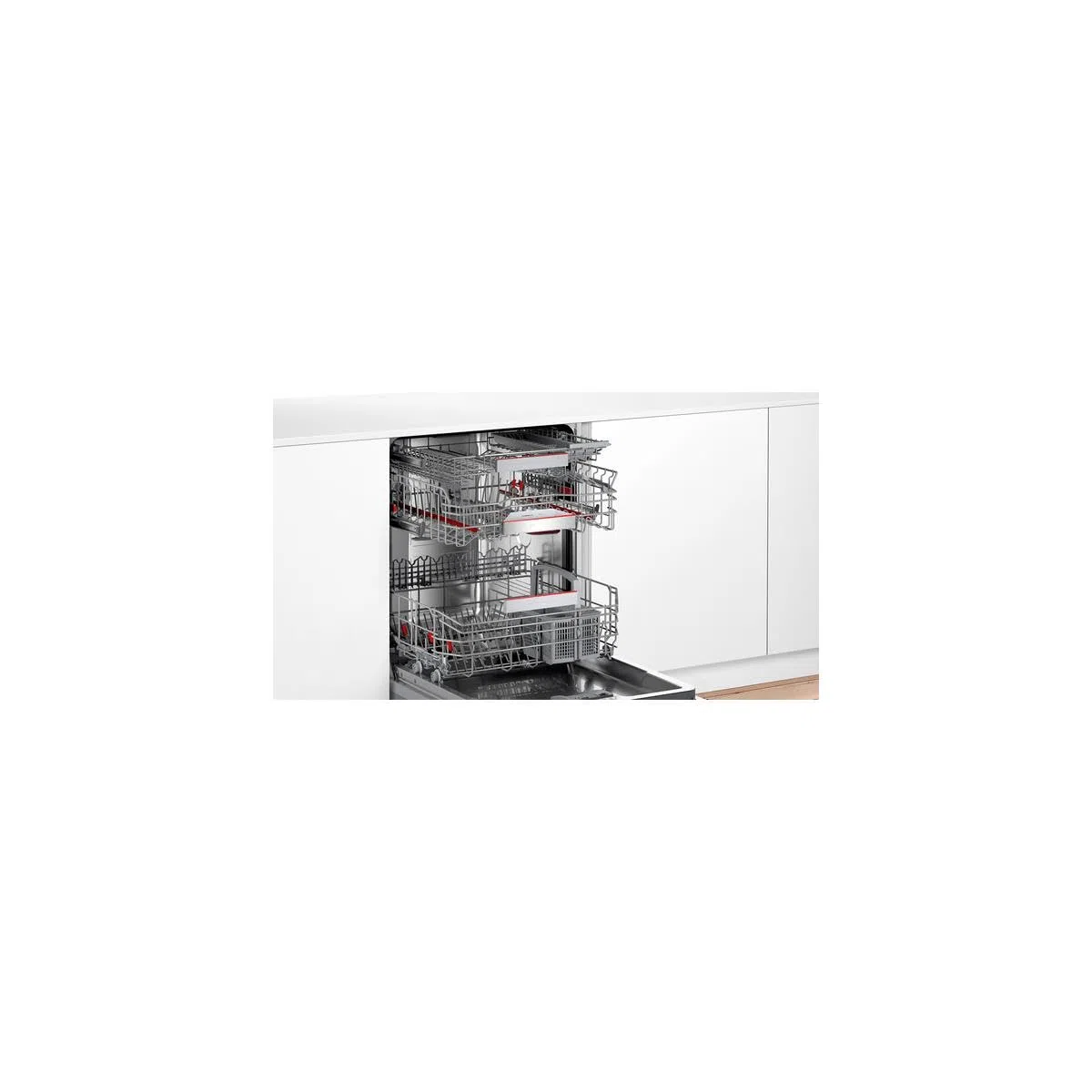 Bosch SMV4HDX52E Serie 4 Smarter Geschirrspüler vollintegriert, 60 cm breit, Besteckkorb, Dritter Korb, Made in Germany, Silence Programm besonders leise, Extra Trocknen auf Knopfdruck