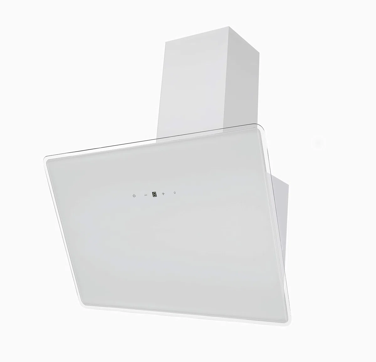 Respekta Dunstabzugshaube kopffrei/Haube schräg 60 cm/Glasschirm mit Metallrahmen in Weiß/Abluft - und Umluftfunktion / CH112060W / A++ / 39-61 dB