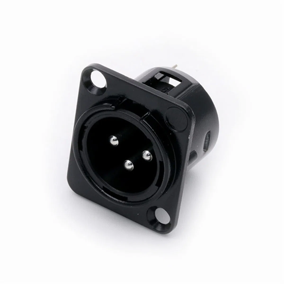 XLR-Buchse, 3-polig, Panelmontage, Metallgehäuse, 3-polig, XLR-Stecker, Chassis, Schwarz, 100 Stück (C1021x100)