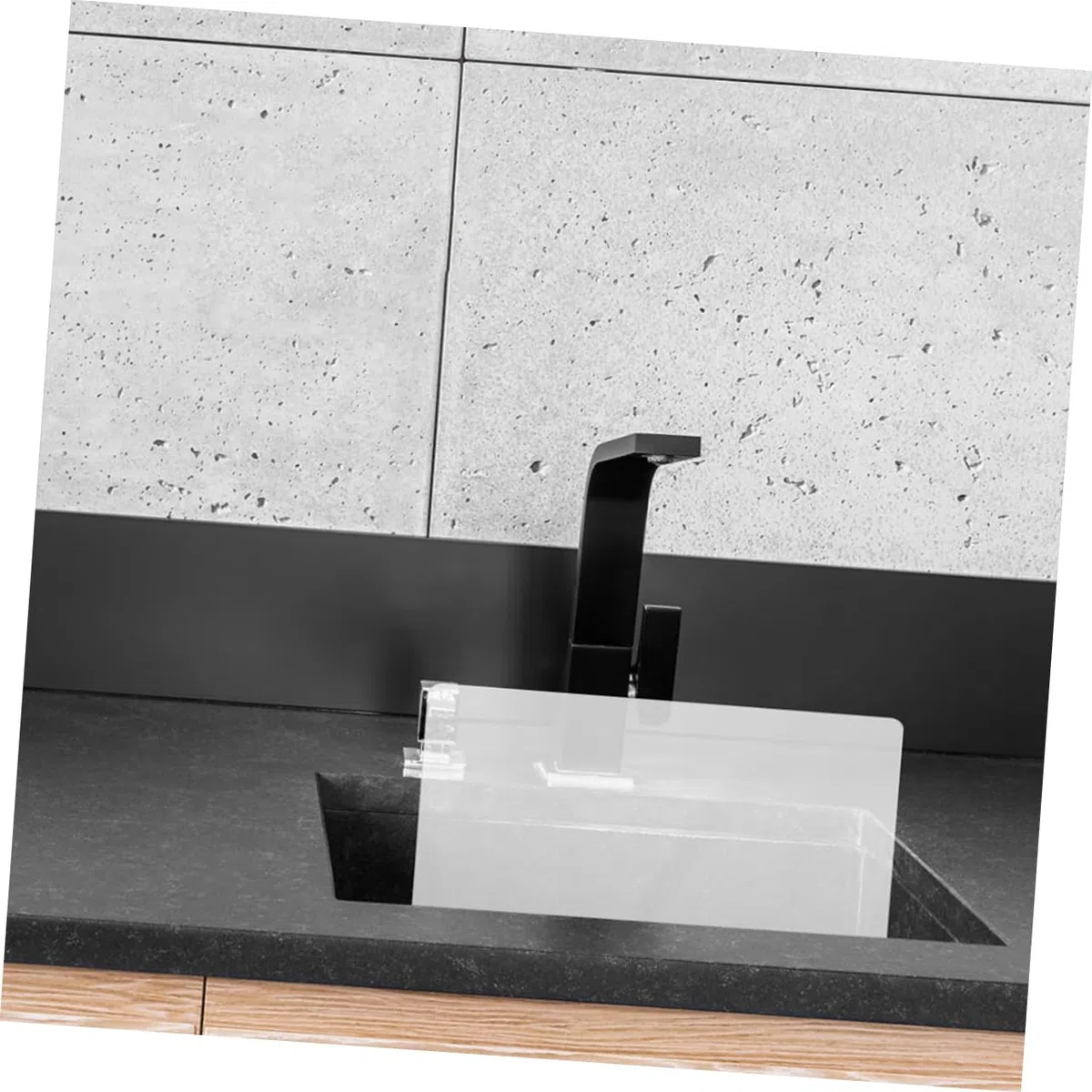 ABOOFAN Acryl Spritzschutz für Küchenspülen Splash Guard Kitchen Wasserabweisend Bruchsicher Glatte Kanten mit Klebeband für Küche und Bad