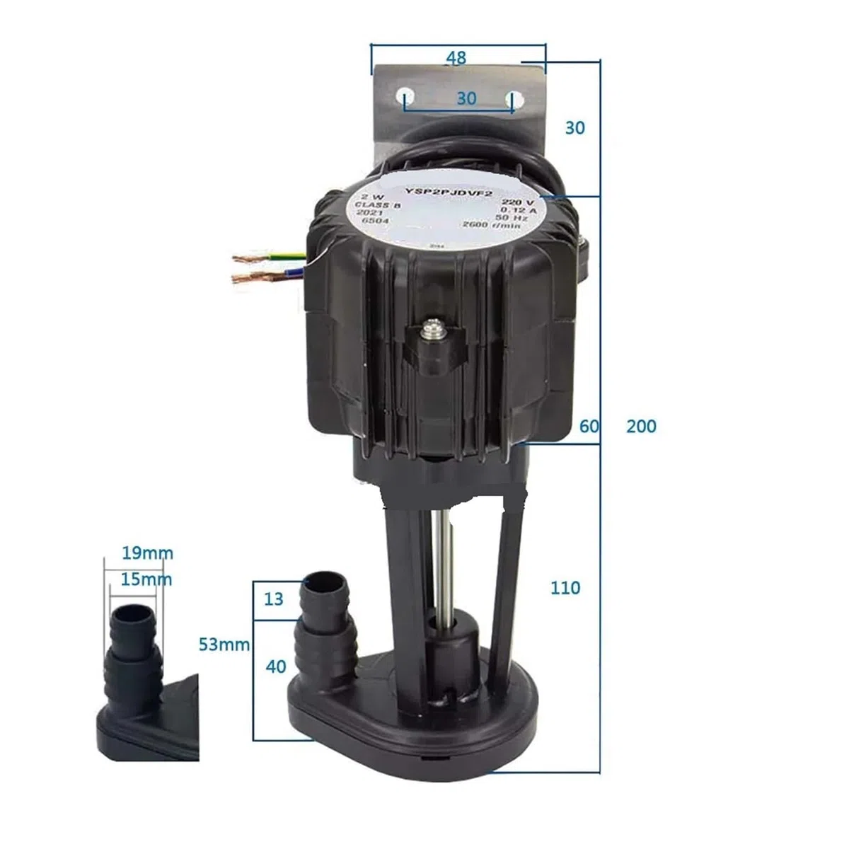 2W Eisbereiter-Wasserpumpe YSP2PJDVF2, Kompatibel For NEWDUN-Eismaschinen