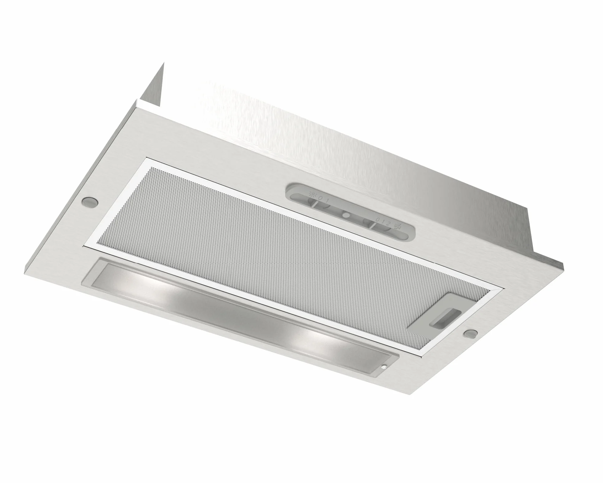 CATA G 45 X Dunstabzugshaube Schiebepanel 2 Absaugstufen E14 LEDBeleuchtung Extra Geräuscharmer Motor Ausführung in Edelstahl Energieklasse E 56 cm