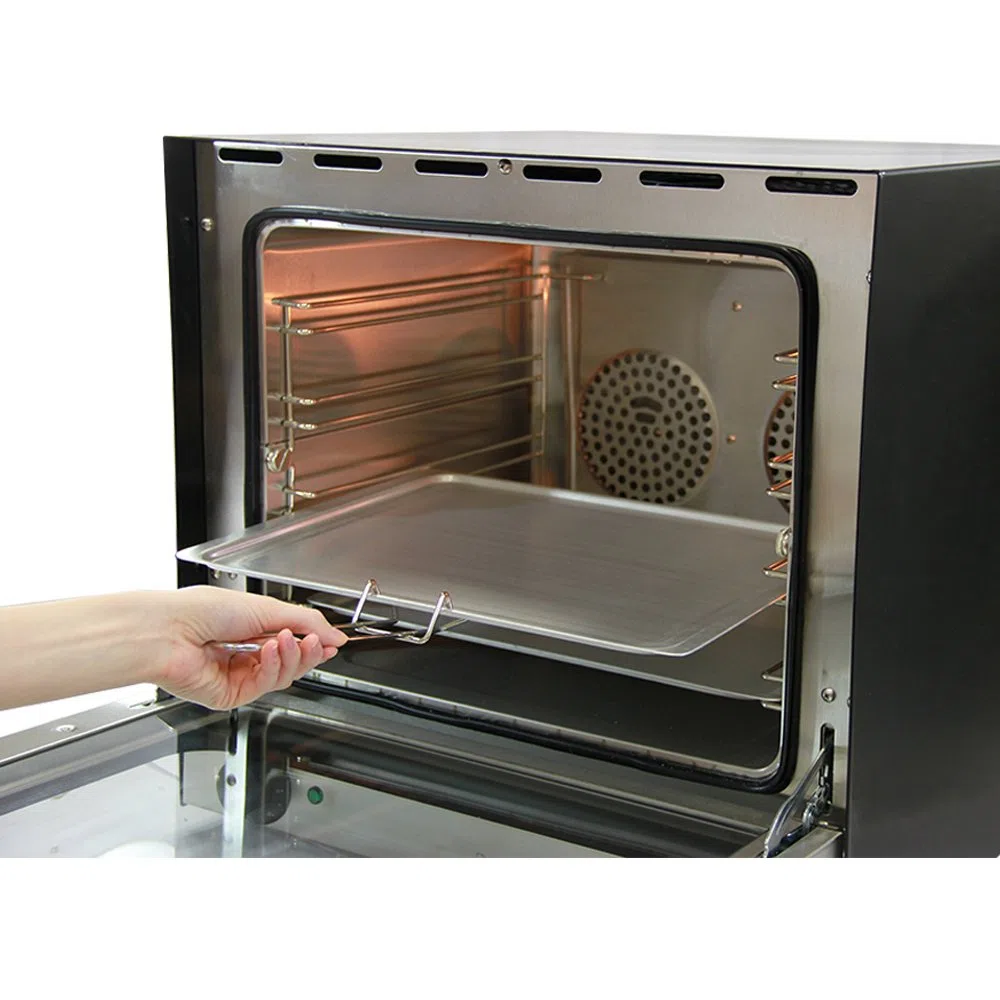 KuKoo 60cm Elektro Konvektionsofen Heißluftofen Backofen Ofen mit Heißluftfunktion und Innenbeleuchtung 59.5cm (l) x 57cm (h) x 59.5cm (b)