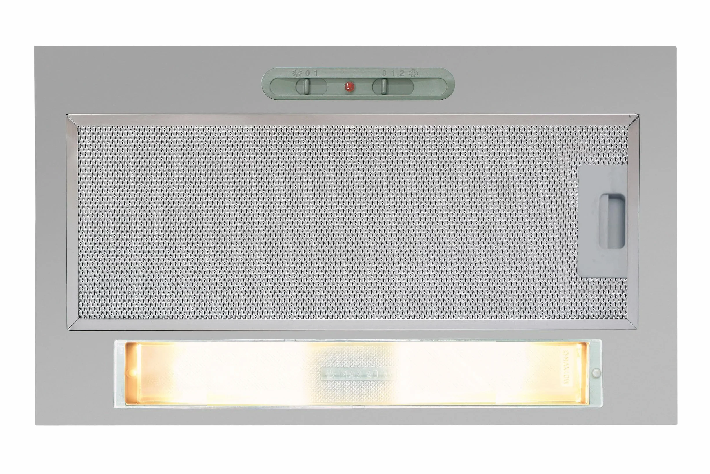 CATA G 45 X Dunstabzugshaube Schiebepanel 2 Absaugstufen E14 LEDBeleuchtung Extra Geräuscharmer Motor Ausführung in Edelstahl Energieklasse E 56 cm
