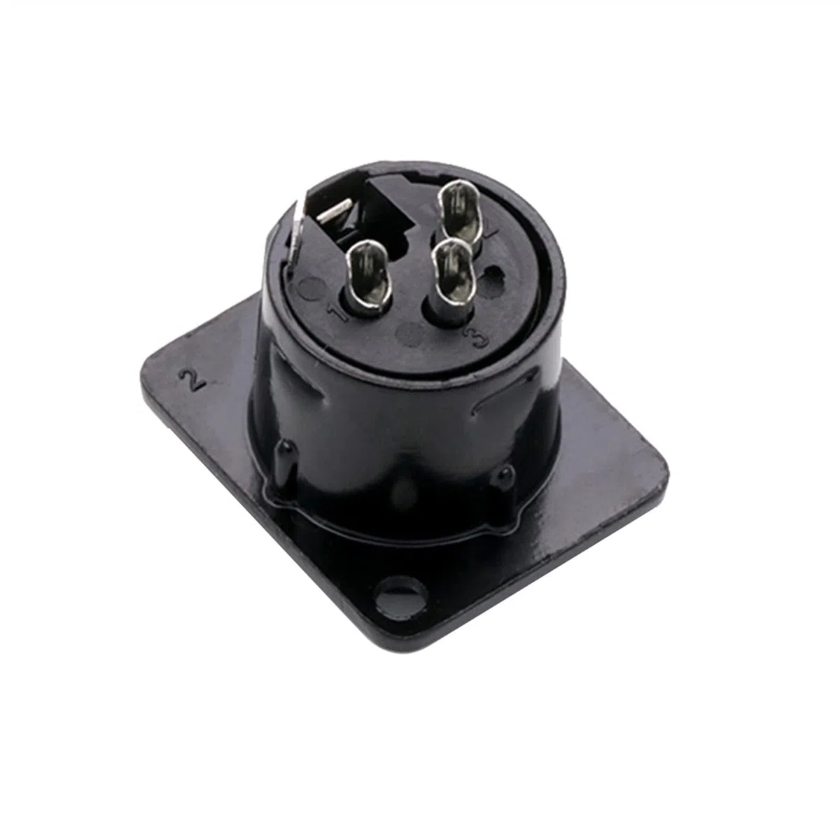 XLR-Buchse, 3-polig, Panelmontage, Metallgehäuse, 3-polig, XLR-Stecker, Chassis, Schwarz, 100 Stück (C1021x100)
