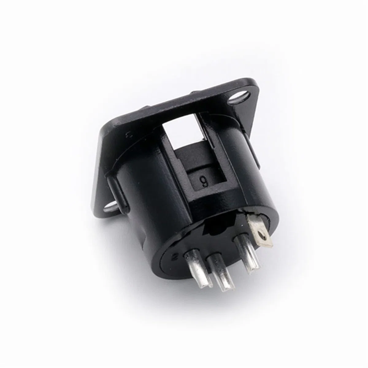 XLR-Buchse, 3-polig, Panelmontage, Metallgehäuse, 3-polig, XLR-Stecker, Chassis, Schwarz, 100 Stück (C1021x100)